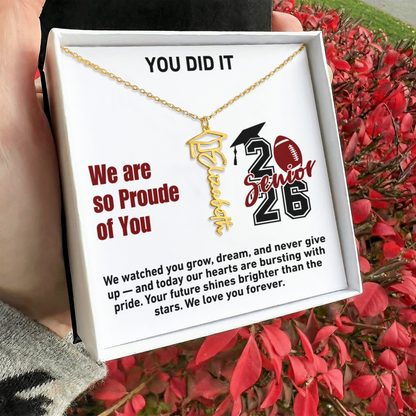 Personalized Graduation Necklace for Him
