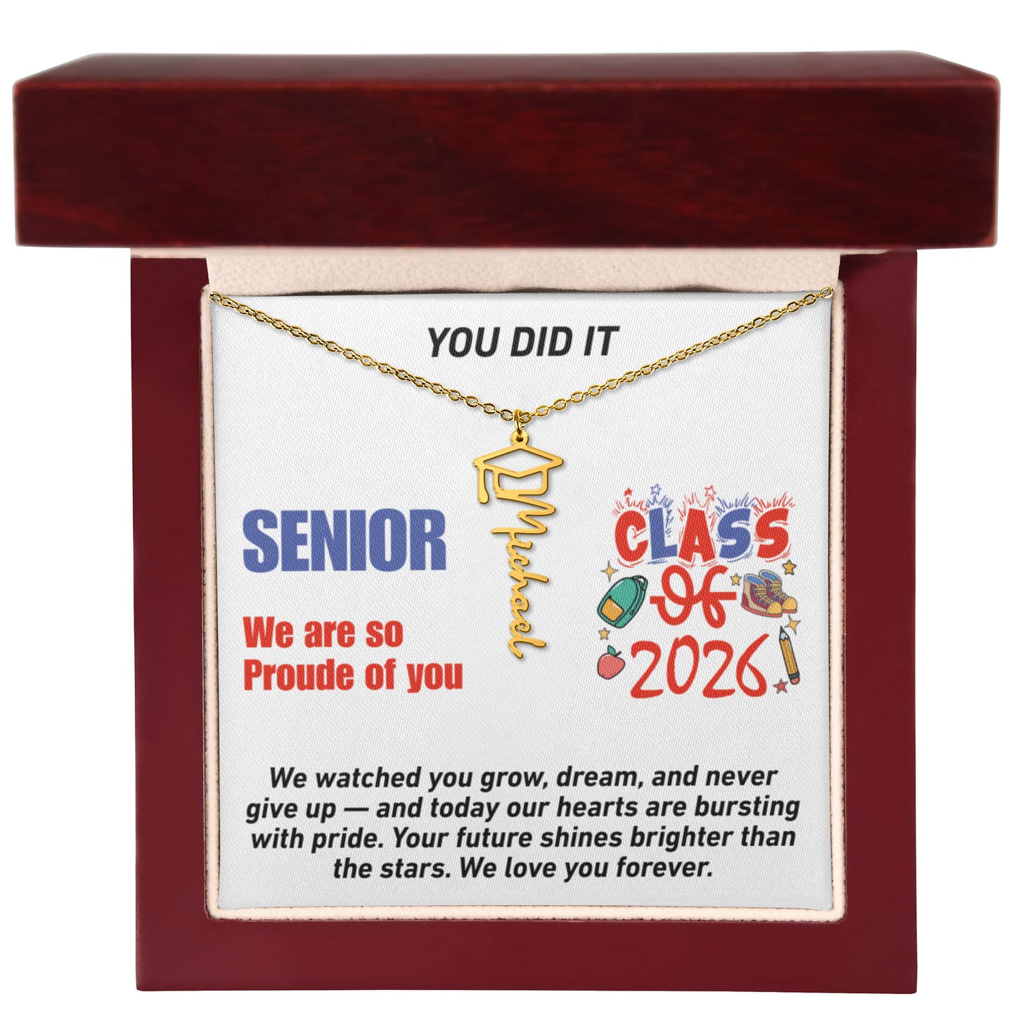 Personalized Necklace for Graduation