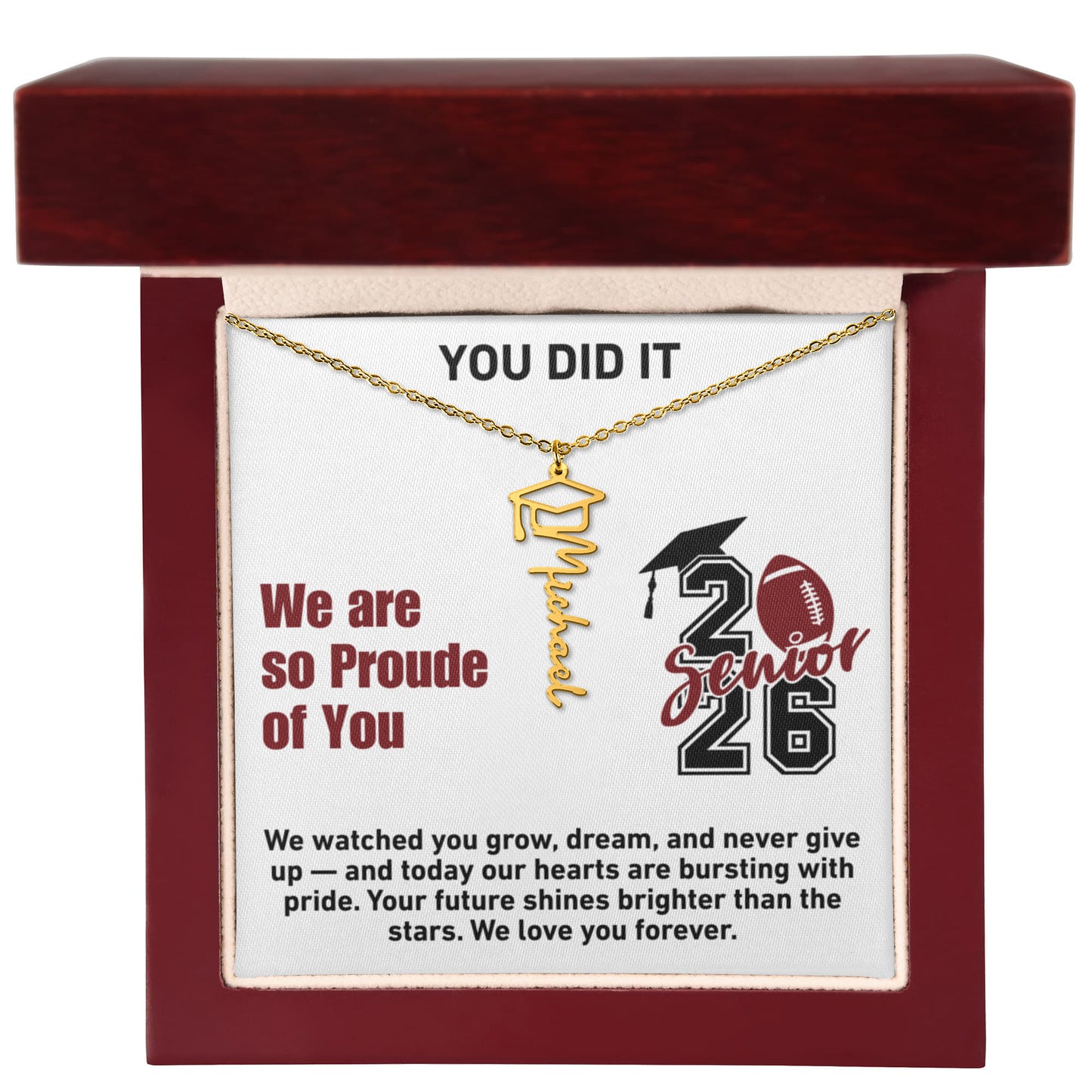 Personalized Graduation Necklace for Him