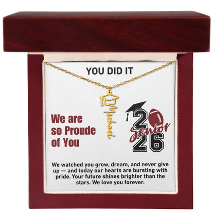 Personalized Graduation Necklace for Him