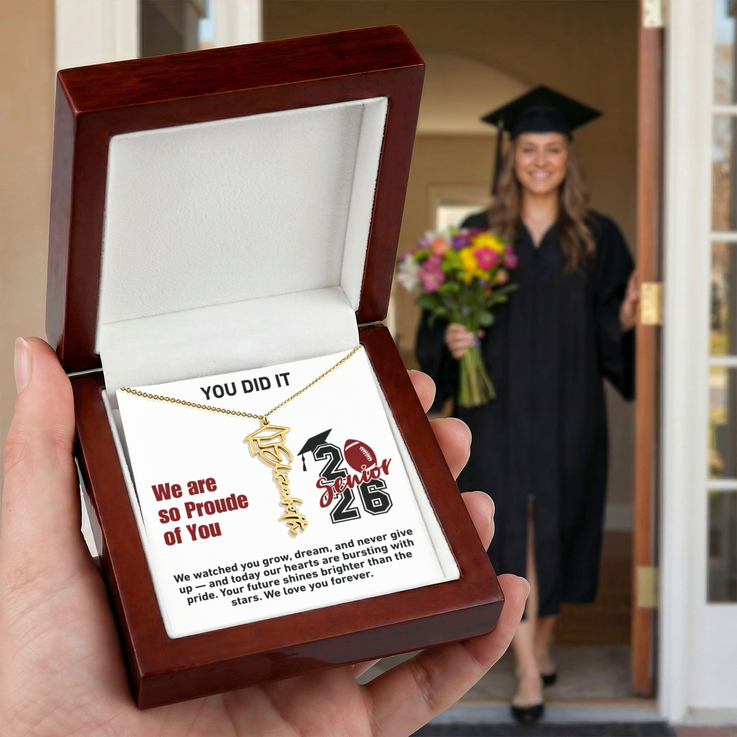 Personalized Graduation Necklace for Him