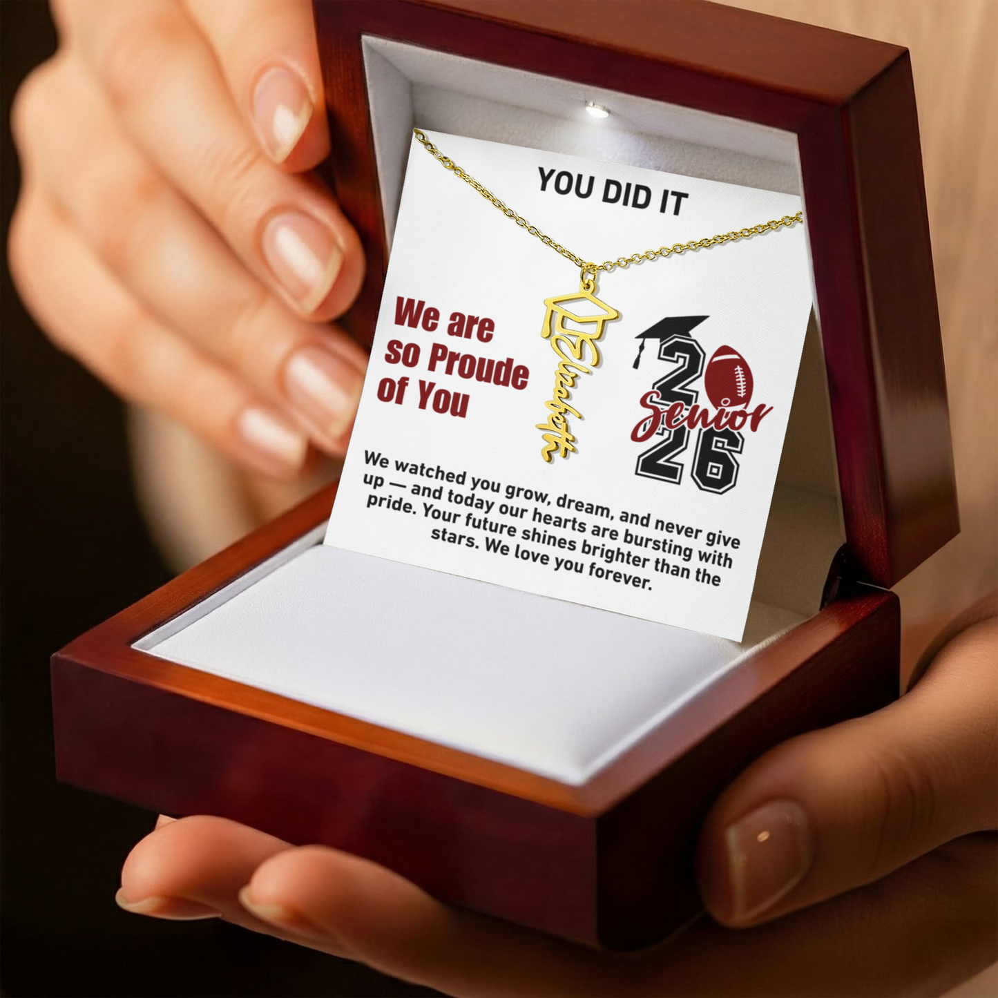 Personalized Graduation Necklace for Him