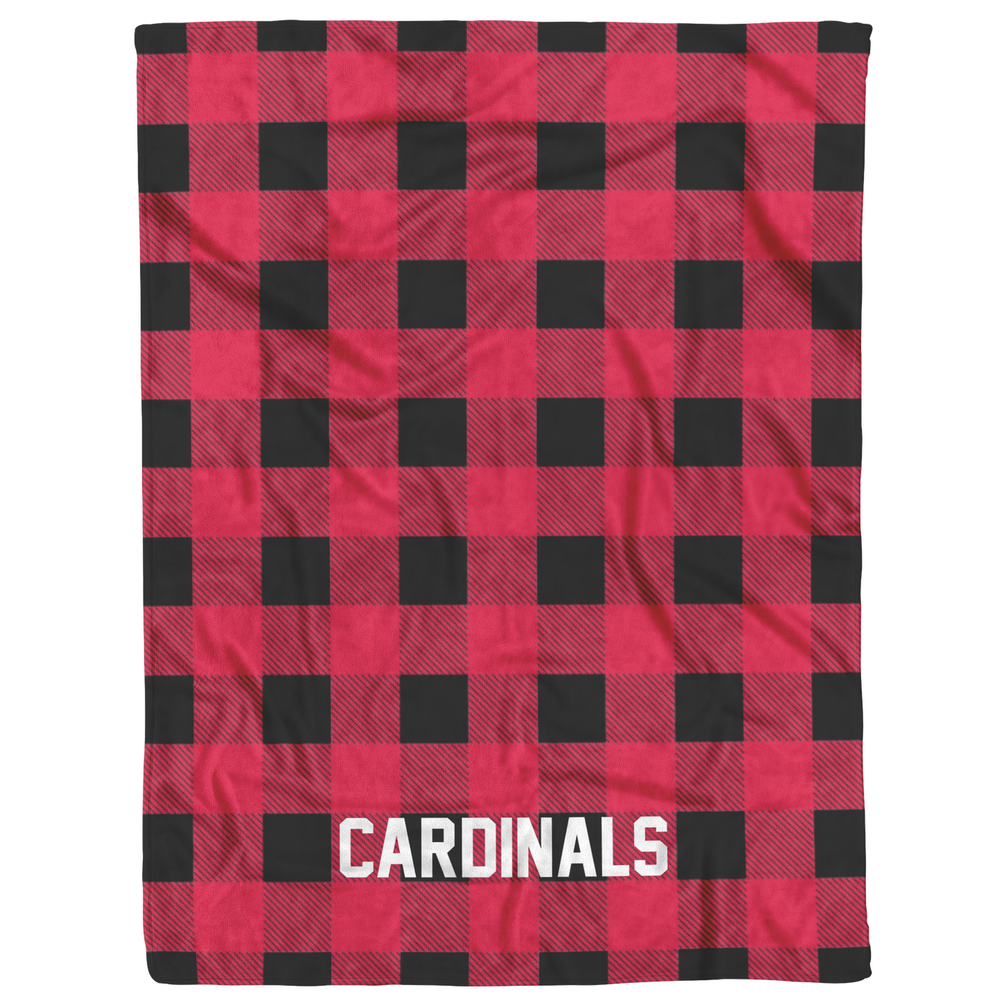 Personalized Plaid Fleece Blanket in Football Team Colors - Custom Text for Couch, Bed & Game Day