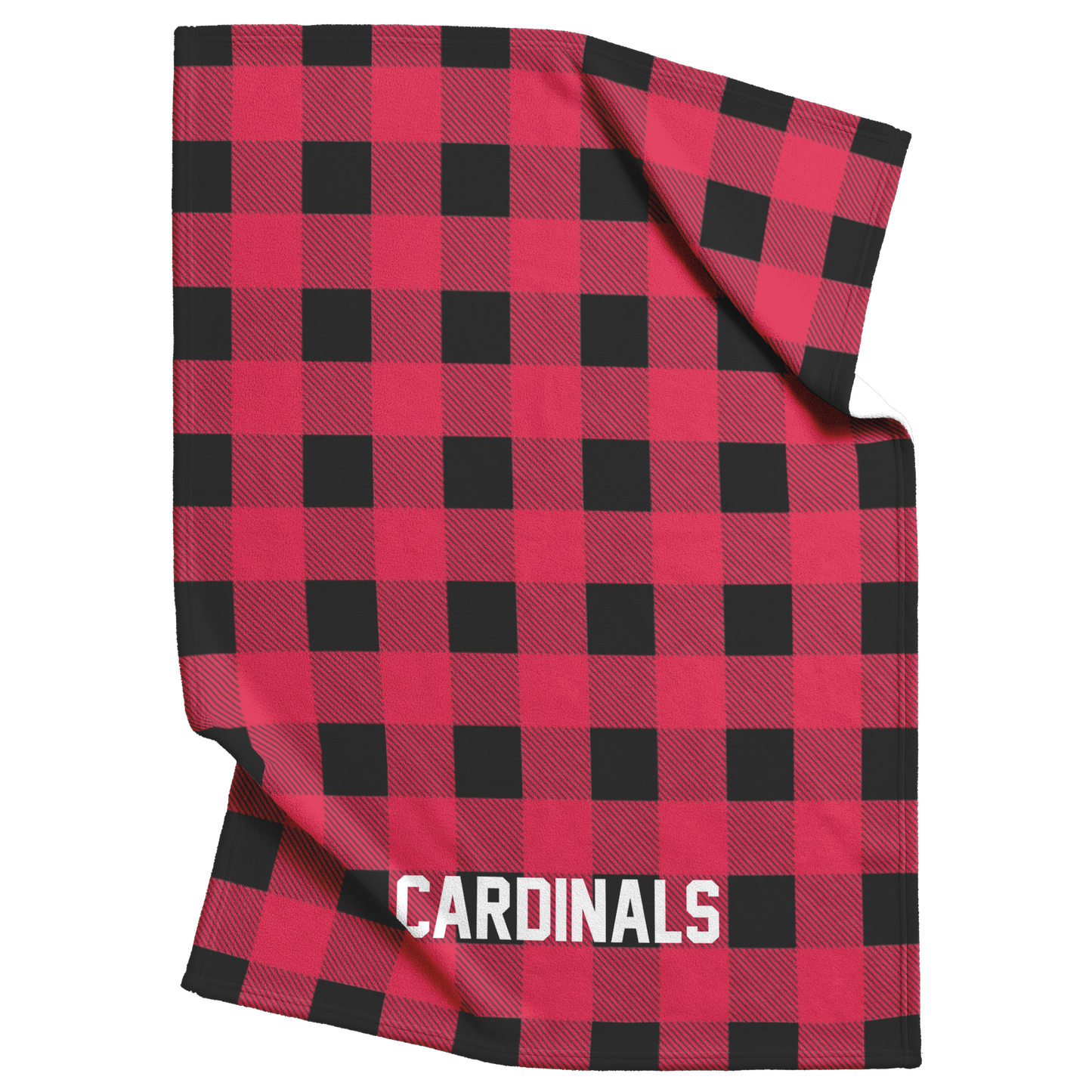 Personalized Plaid Fleece Blanket in Football Team Colors - Custom Text for Couch, Bed & Game Day