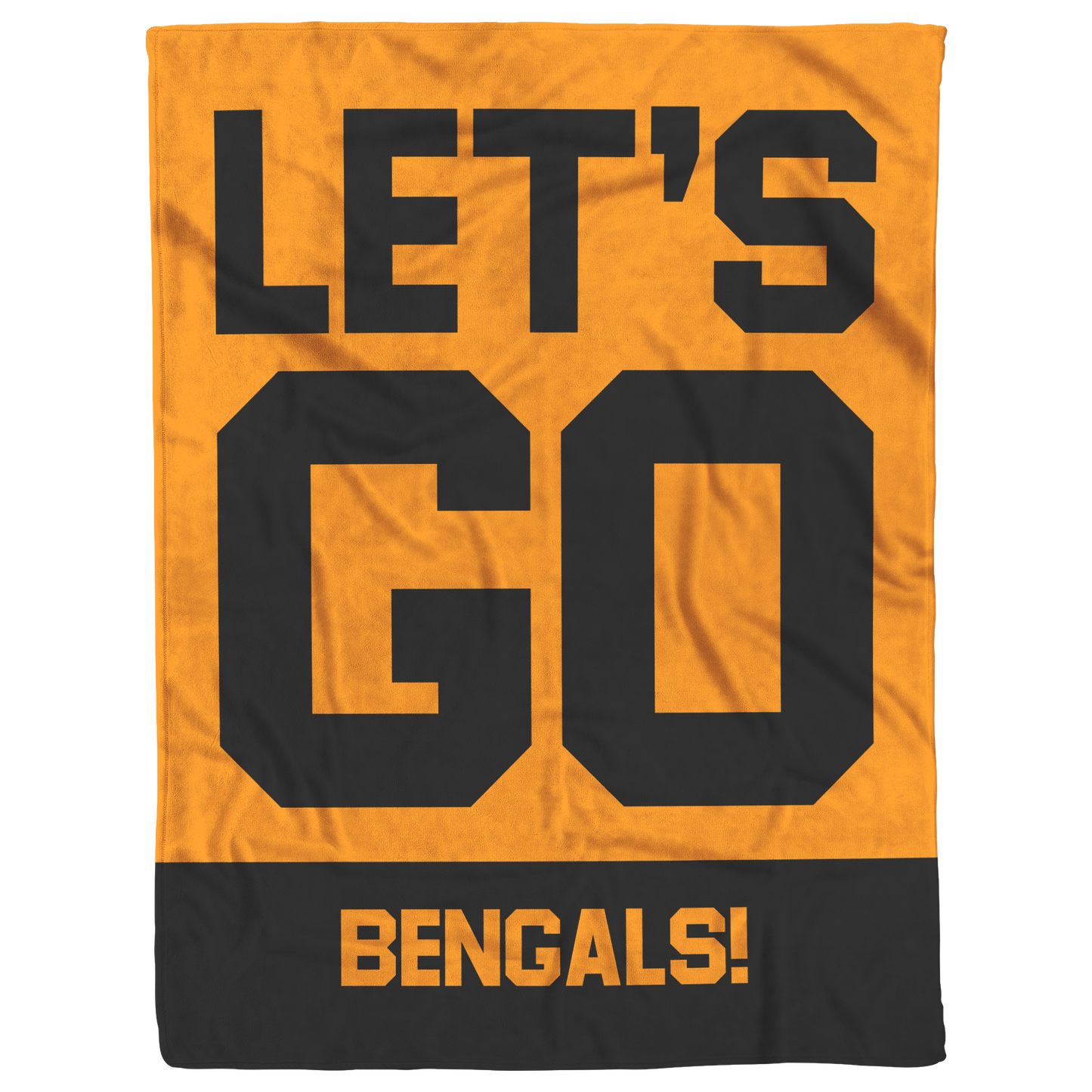 Personalized 'Let's Go' Fleece Blanket in Football Team Colors - Custom Text for Game Day