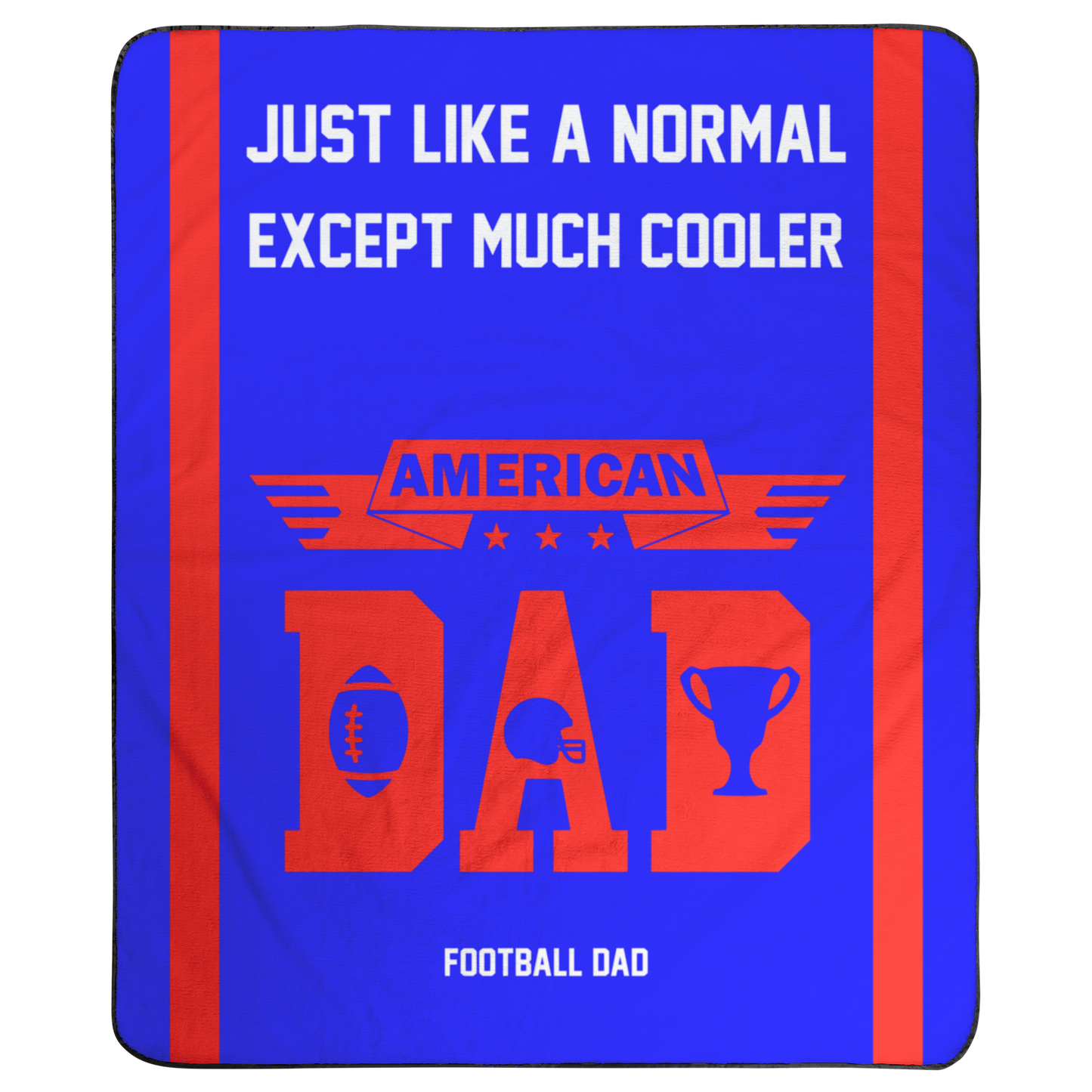 Personalized Stadium Blanket 'American Dad' with Custom Text